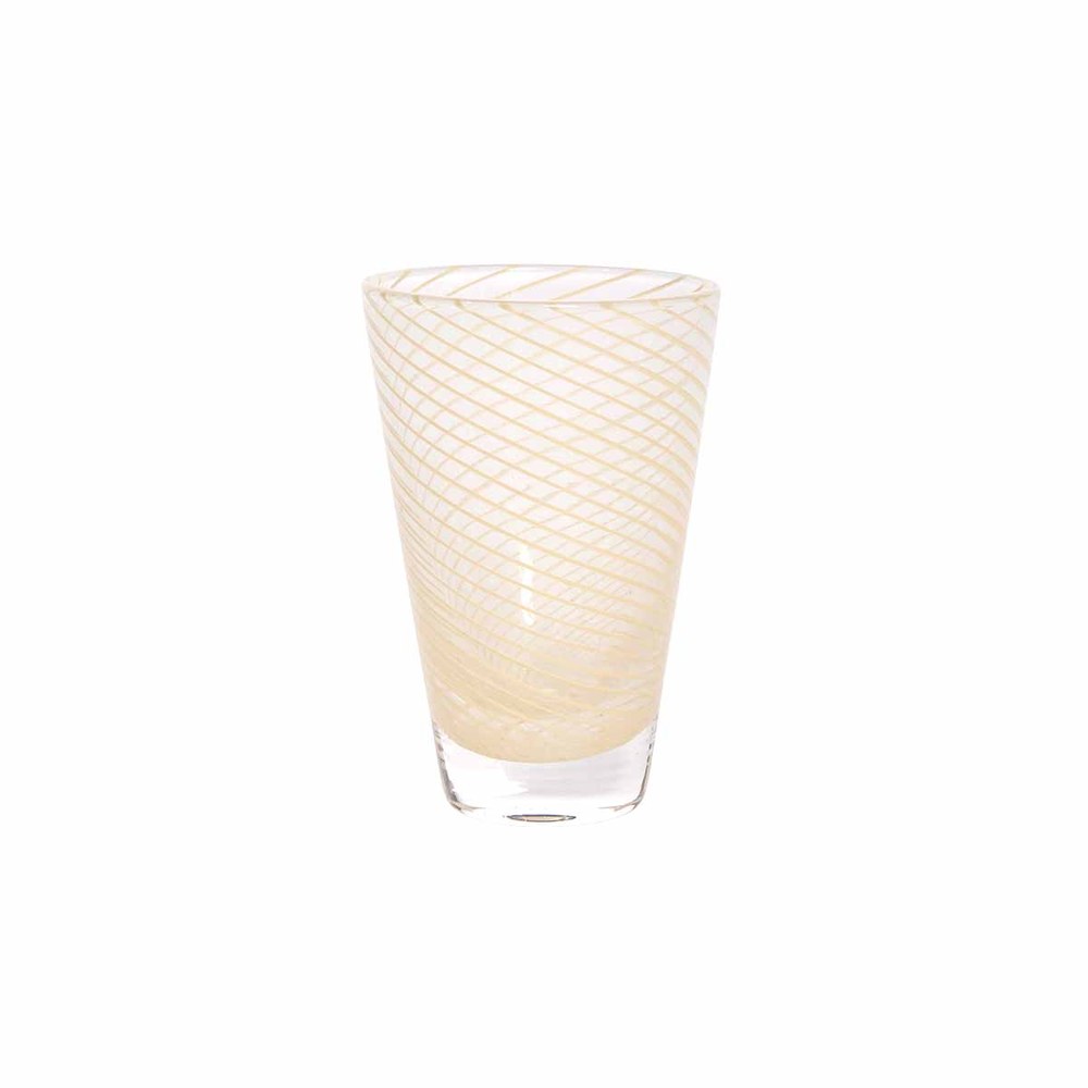 Yuka Swirl-glas, mundblæst med snoede linjer, så sorbetens f