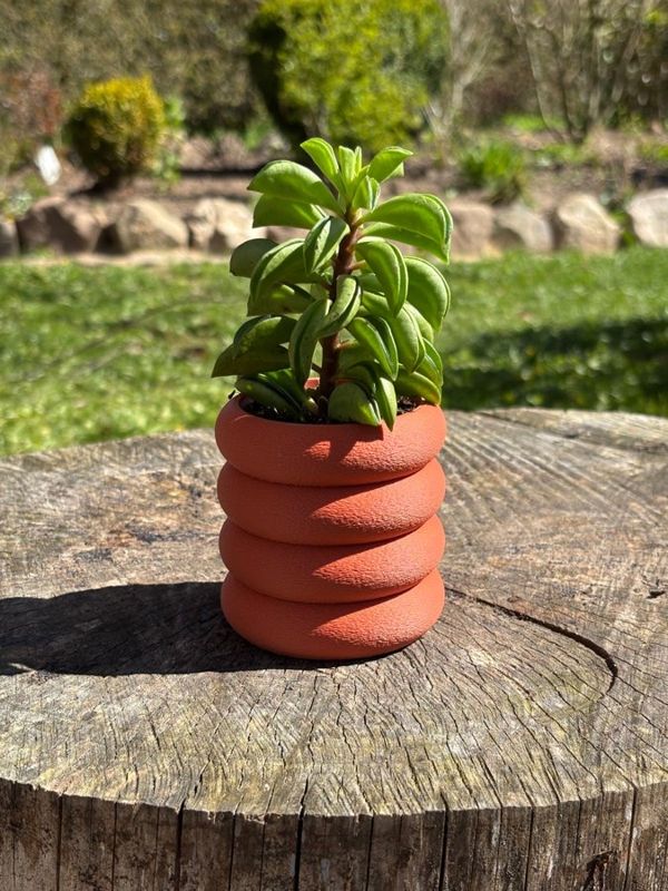 Urtepotte Torus med underskål, terracotta